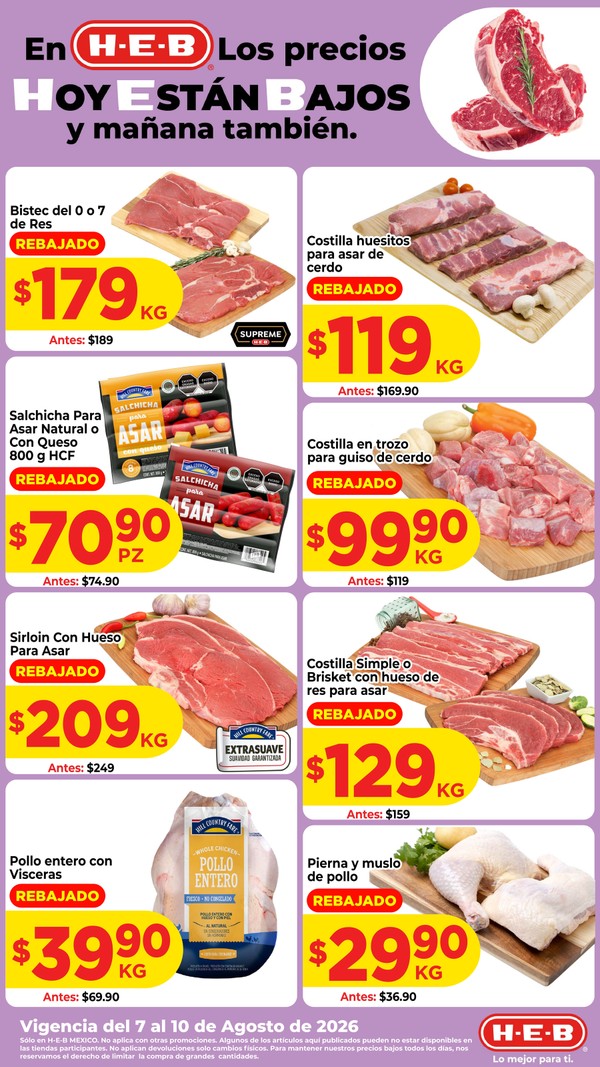 Promociones HEB - 7 al 13 de Agosto