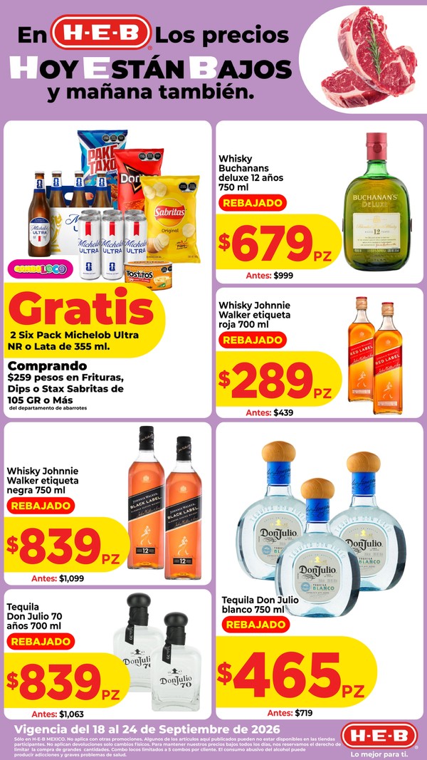Promociones H-E-B 18 al 24 de Septiembre