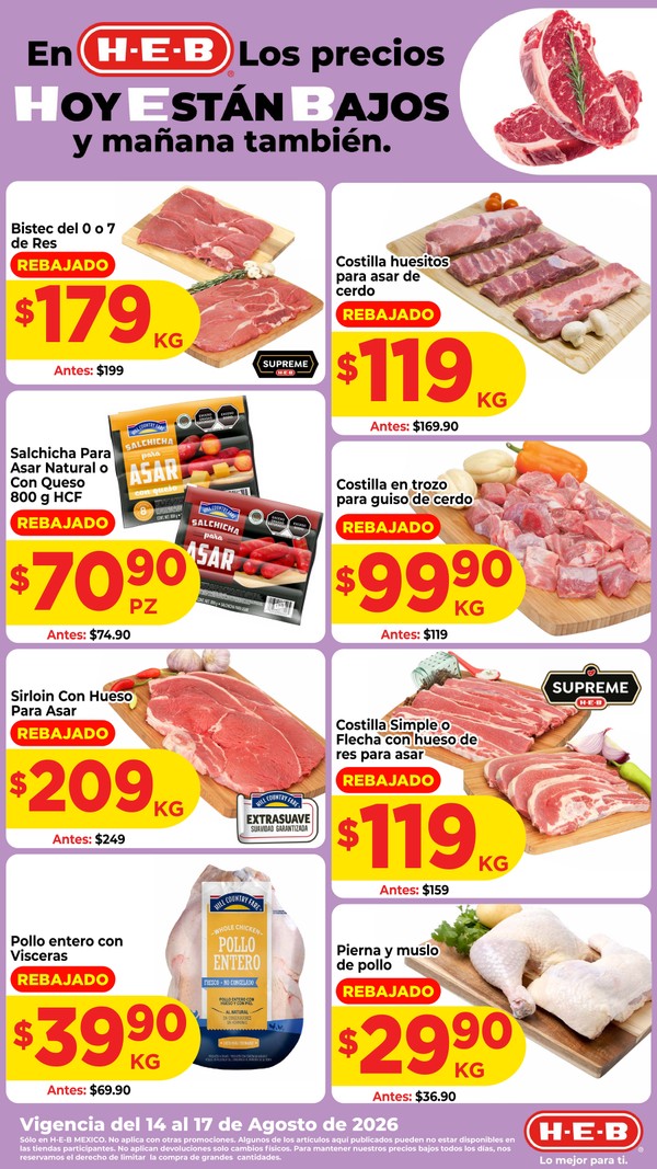 Promociones HEB - 14 al 20 de Agosto