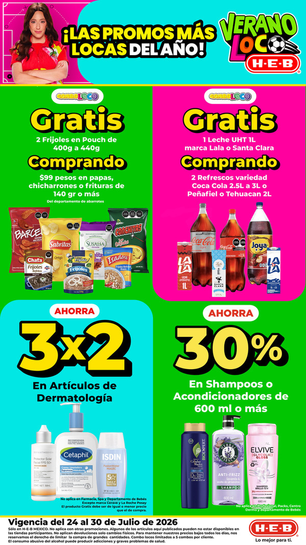 Promociones HEB -- 24 al 30 de Julio